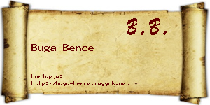 Buga Bence névjegykártya